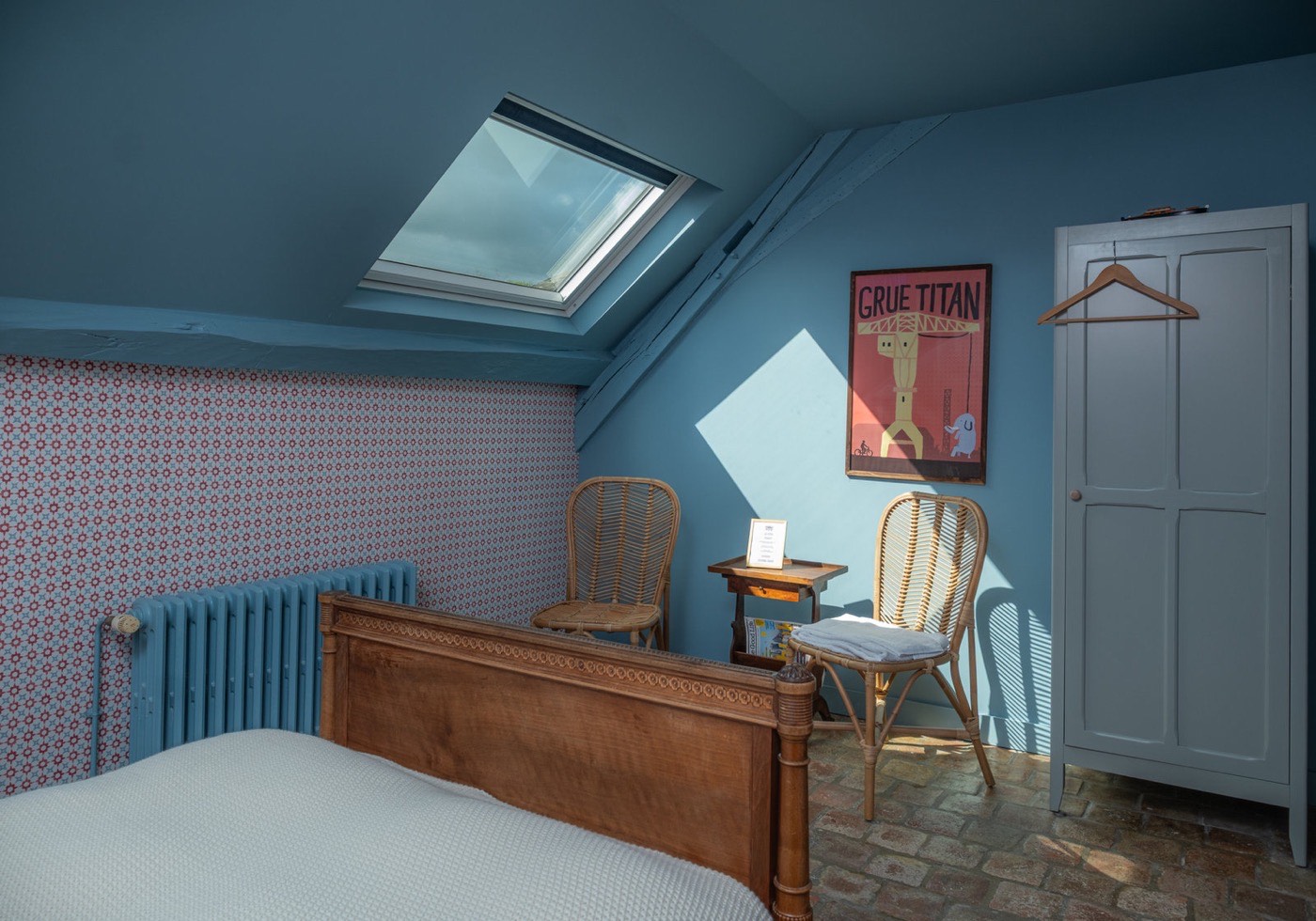 Chambre Ponceau, Château de la Huberdière